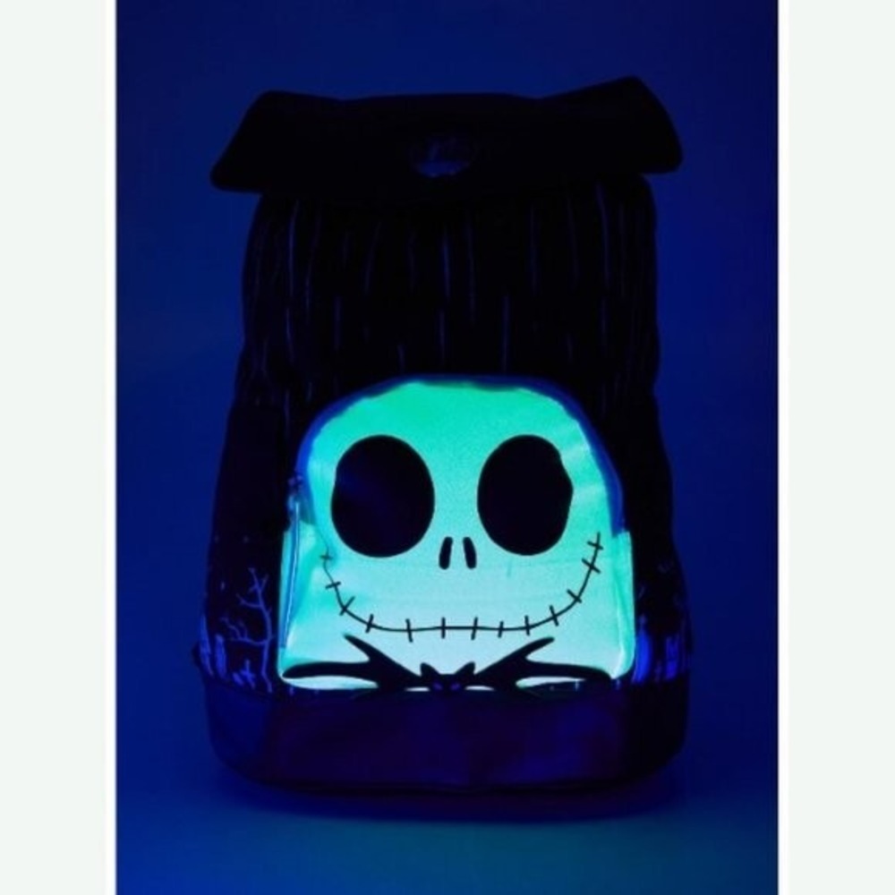 Bioworld The Nightmare Before Christmas Jack Glow‎ In The Dark Slouch Backpack - Picture 2 of 6